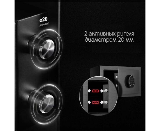 Компактный личный сейф Diplomat Combi 5 "Чёрный титан", Цвет: Чёрный титан, изображение 8